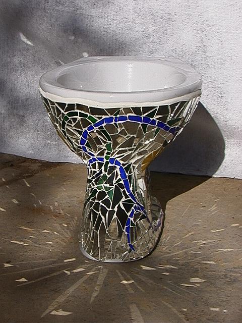 Ein einmaliges Kunstwerk: Mosaik-WC